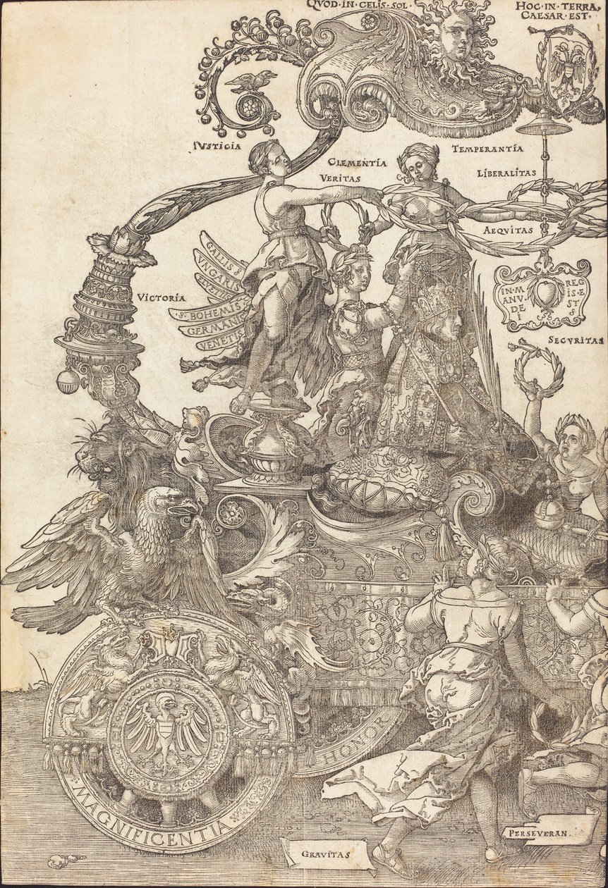 I. Maximilian diadalszekere (A nagy diadautó) [lemez 1 /8] alkotó: Albrecht Dürer