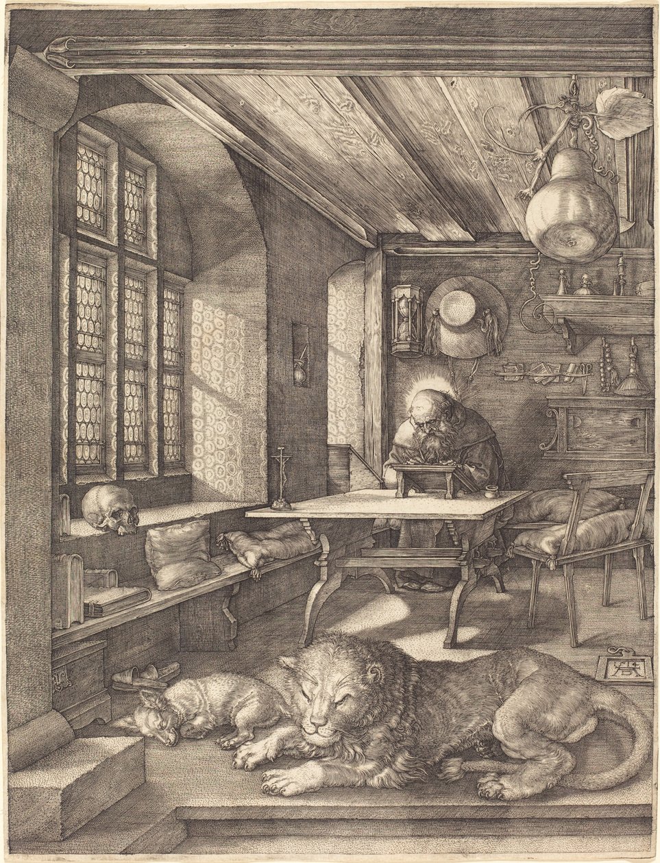 Szent Jeromos tanulmányában, 1514 alkotó: Albrecht Dürer