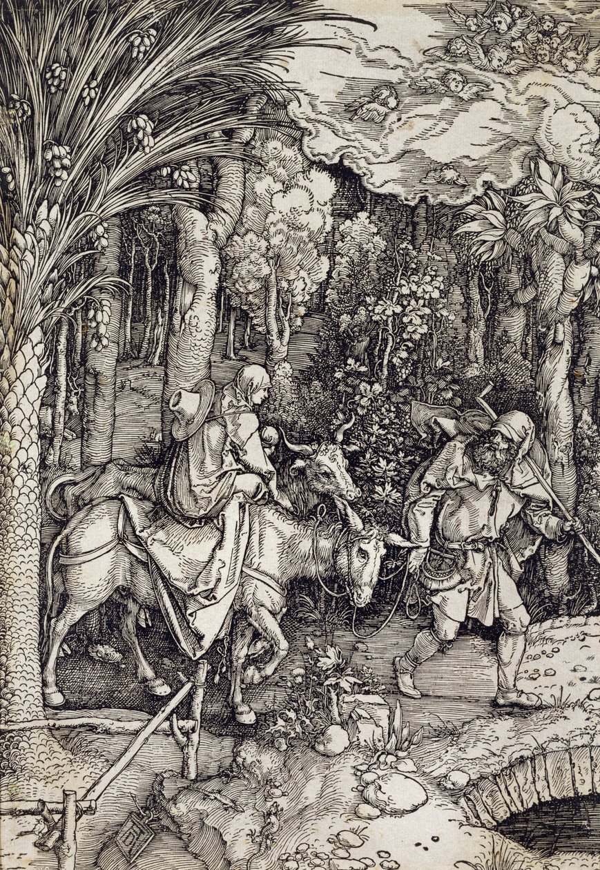 Repülés Egyiptomba, 1500 körül alkotó: Albrecht Dürer