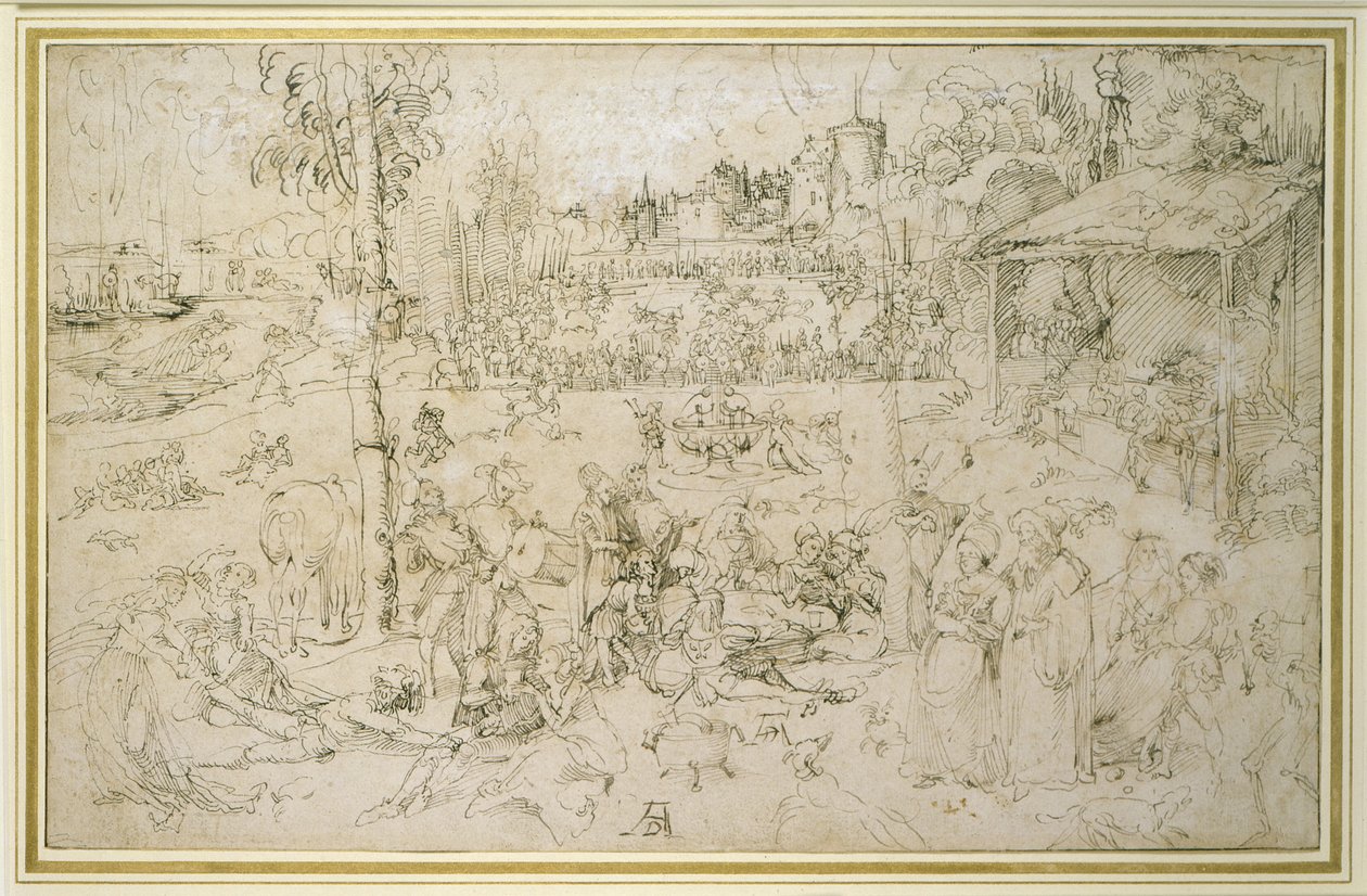 A világ örömei, 1496-97 körül (toll és tinta papíron) alkotó: Albrecht Dürer