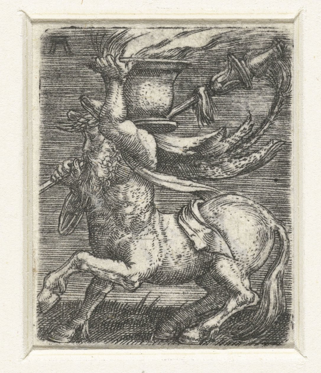 Kentaur tüzes fazékat hord alkotó: Albrecht Altdorfer
