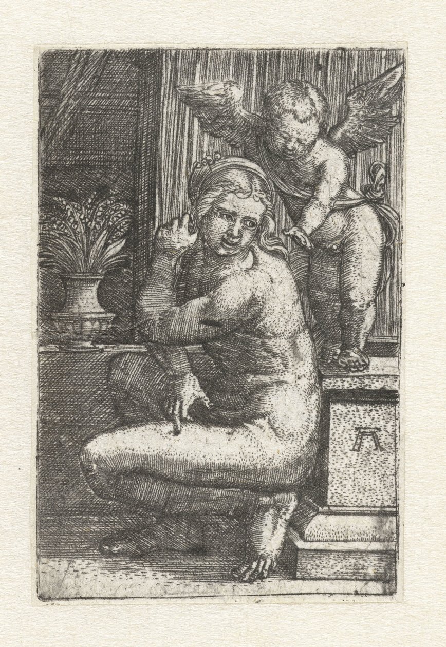 Térdelő Vénusz Ámorral alkotó: Albrecht Altdorfer