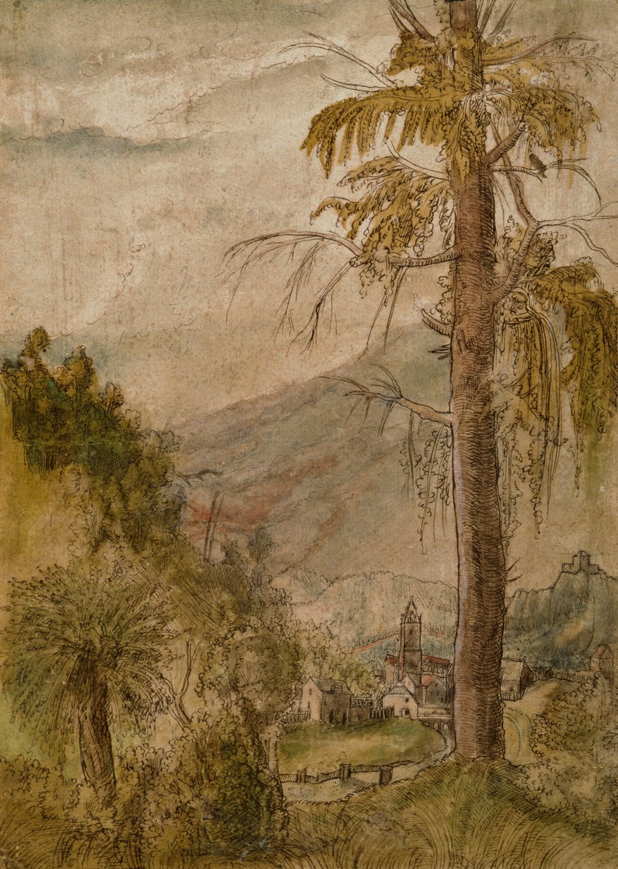 Táj templommal alkotó: Albrecht Altdorfer