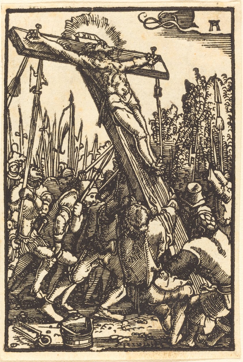 Kereszt emelése alkotó: Albrecht Altdorfer