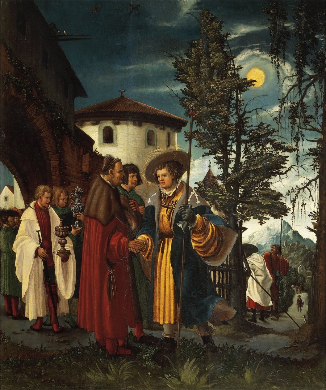 Szent Flórián távozása alkotó: Albrecht Altdorfer