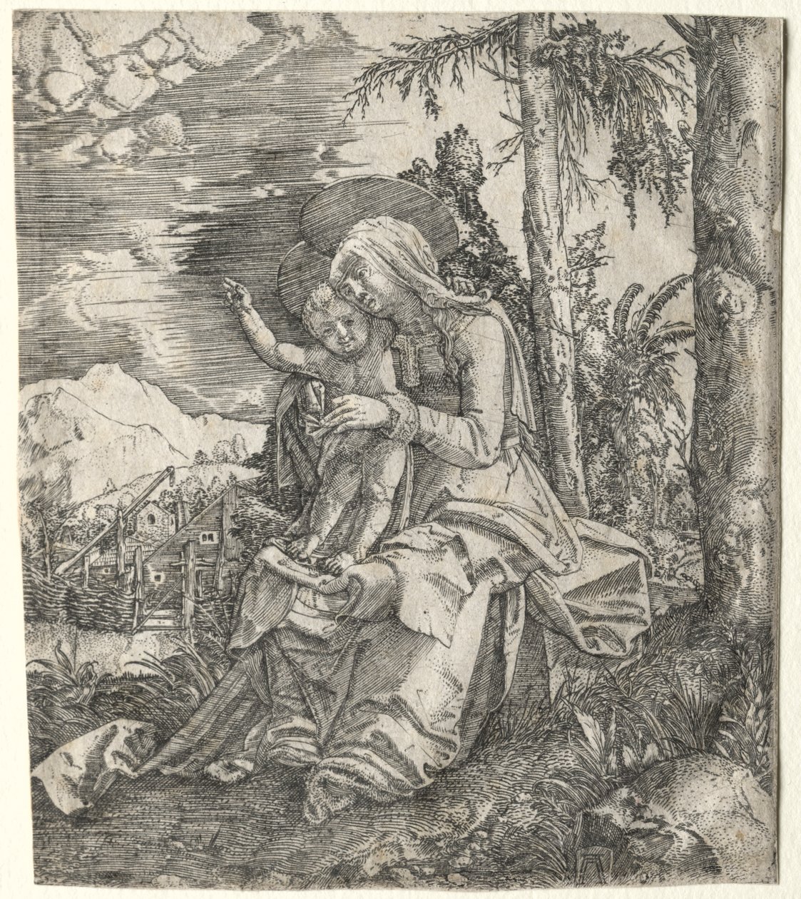 A Szűz egy tájban alkotó: Albrecht Altdorfer