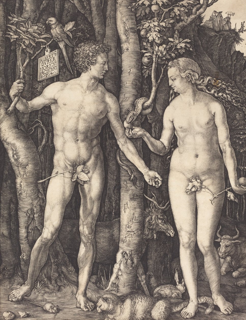 Ádám és Éva, 1504. alkotó: Albrecht Dürer