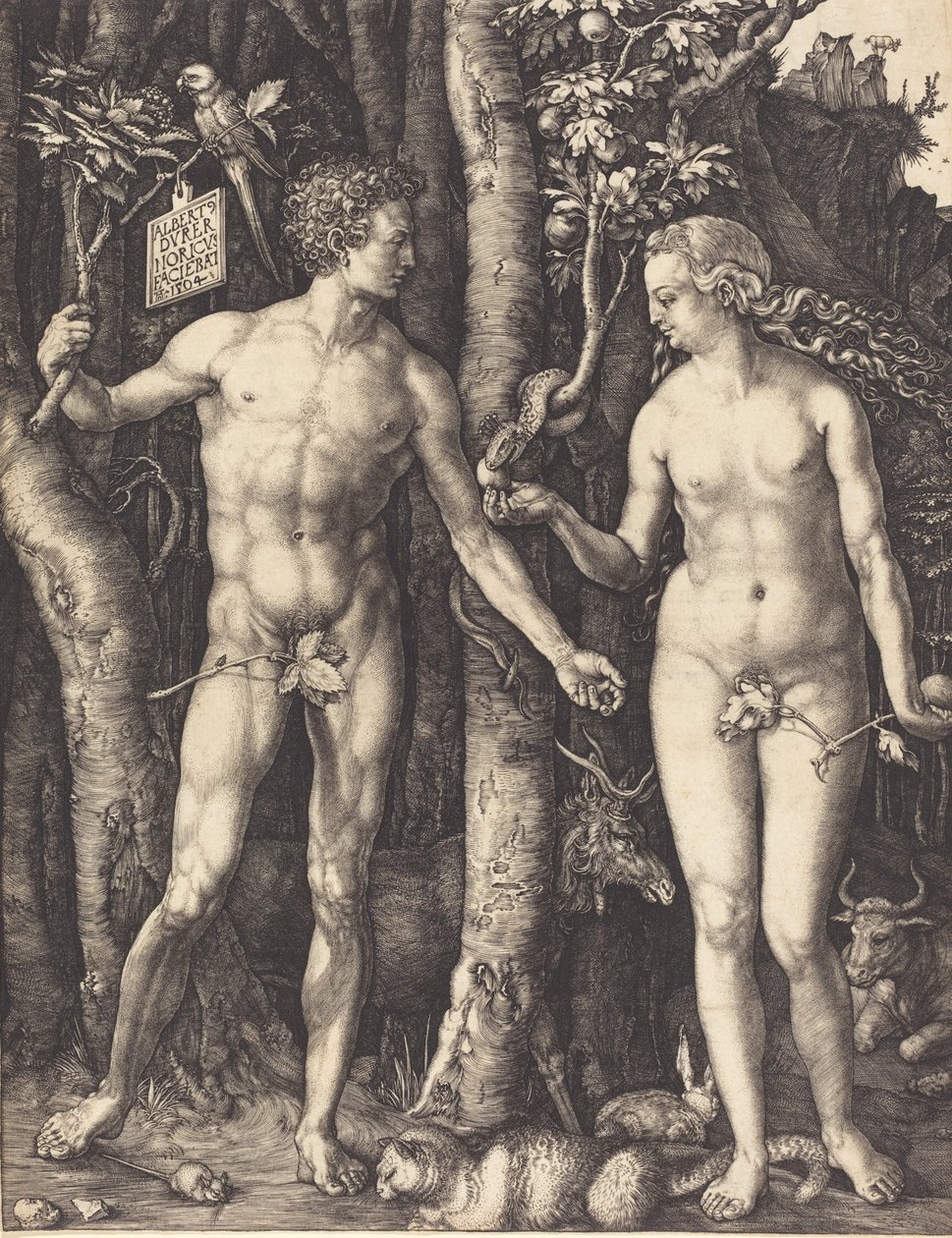 Ádám és Éva, 1504. alkotó: Albrecht Dürer
