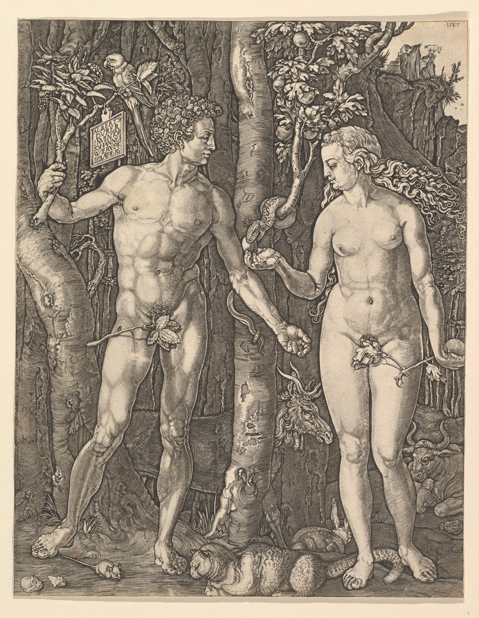Ádám és Éva, 1566. alkotó: Albrecht Dürer