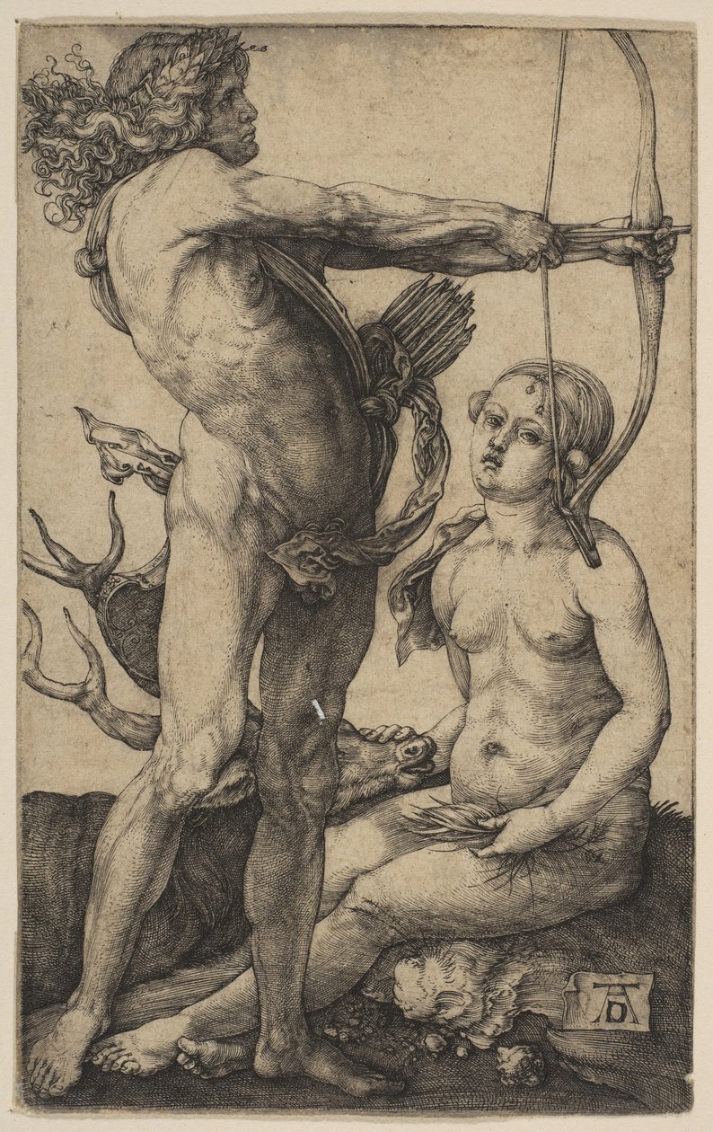 Apollo és Diana, kb. 1503. alkotó: Albrecht Dürer