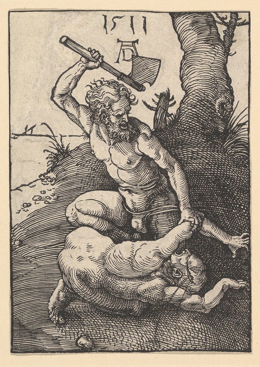 Káin megöli Ábelt, 1511. alkotó: Albrecht Dürer