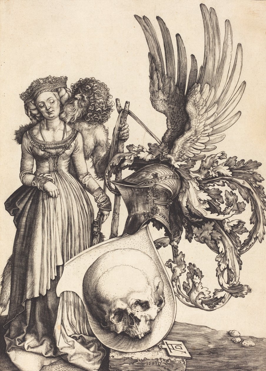 Címer koponyával, 1503. alkotó: Albrecht Dürer