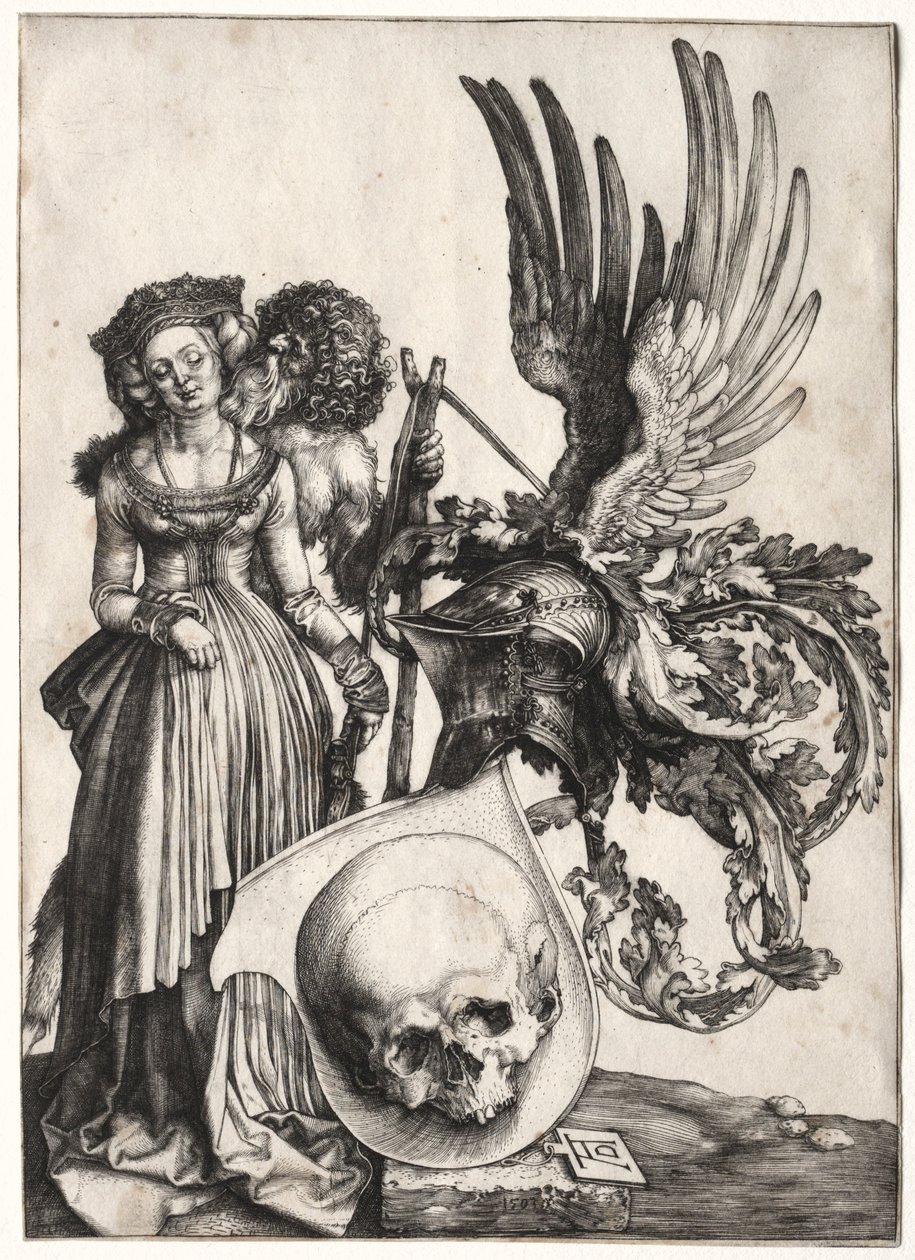 Címer koponyával, 1503. alkotó: Albrecht Dürer