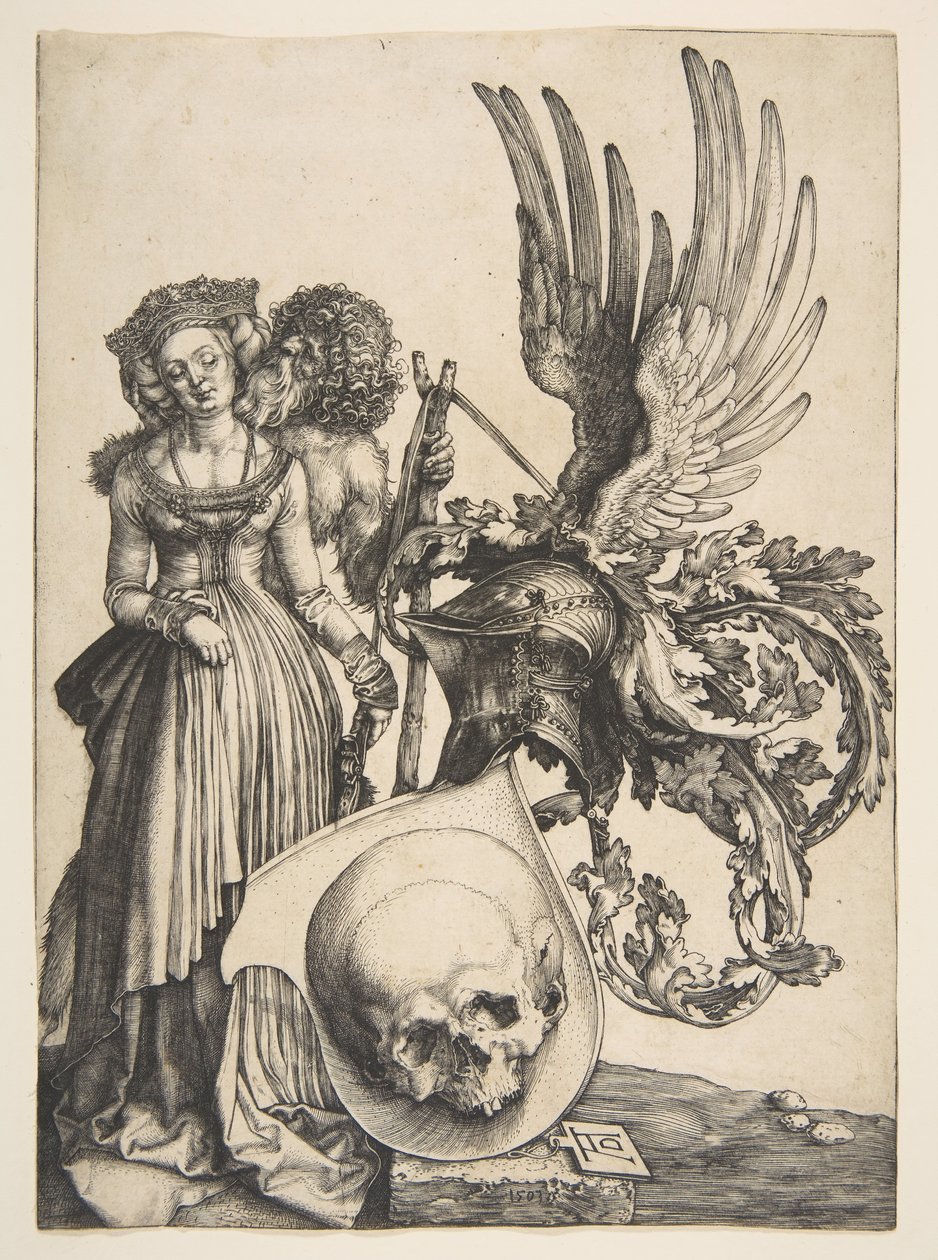 Címer koponyával, 1503. alkotó: Albrecht Dürer