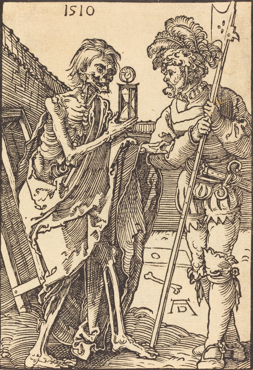 A Halál és a Lansquenet, 1510. alkotó: Albrecht Dürer