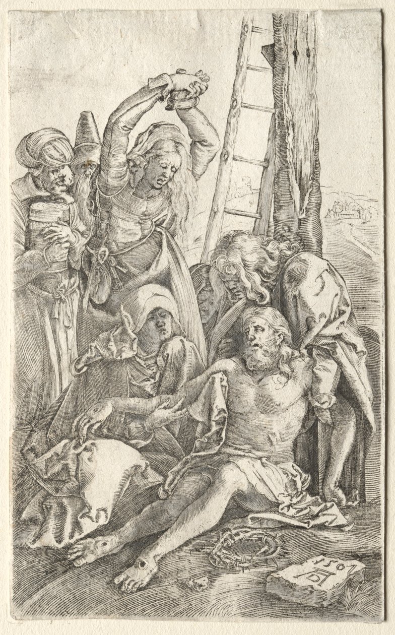 Leszállás a keresztről, 1501. alkotó: Albrecht Dürer