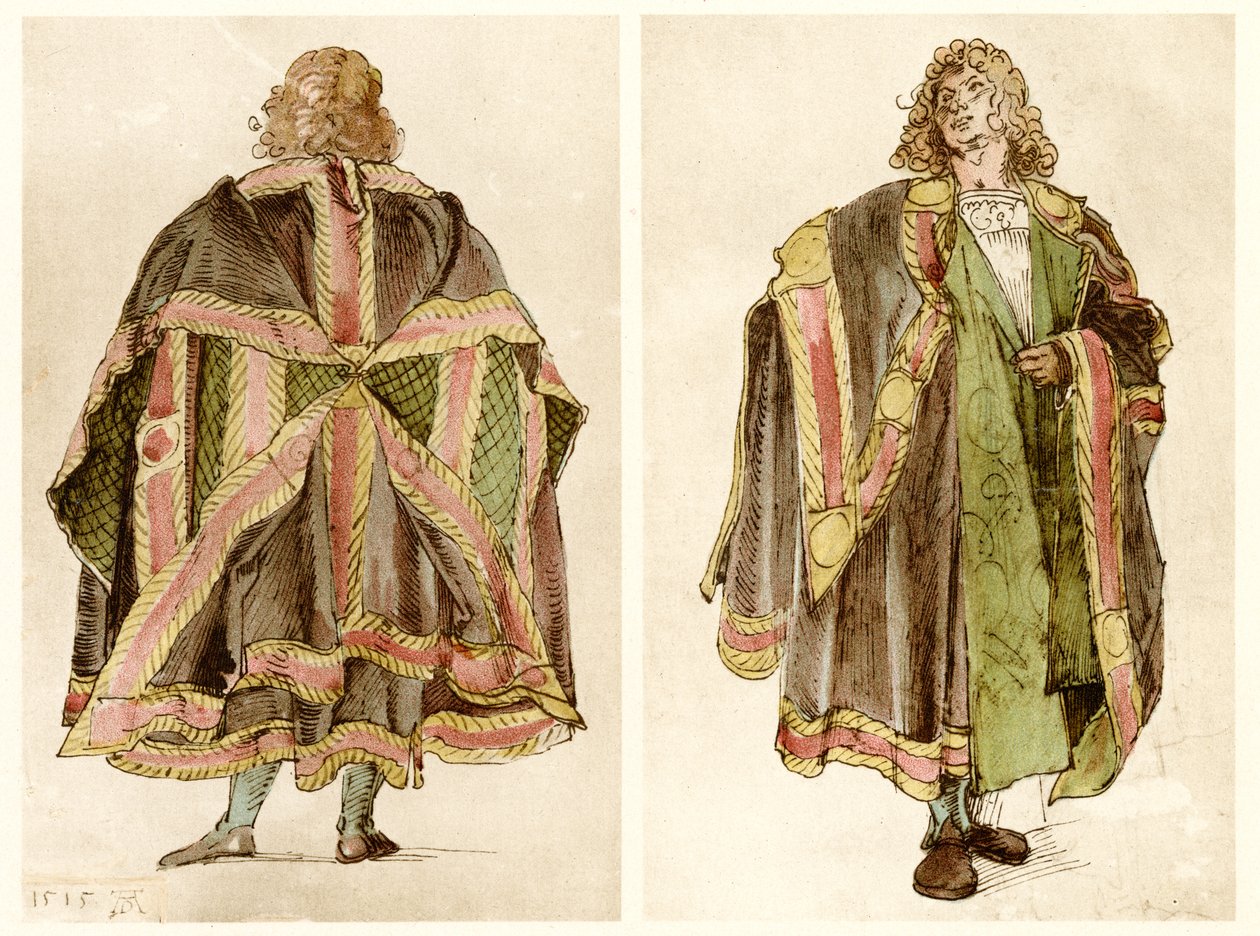 Császári udvari jelmezek tervei alkotó: Albrecht Dürer