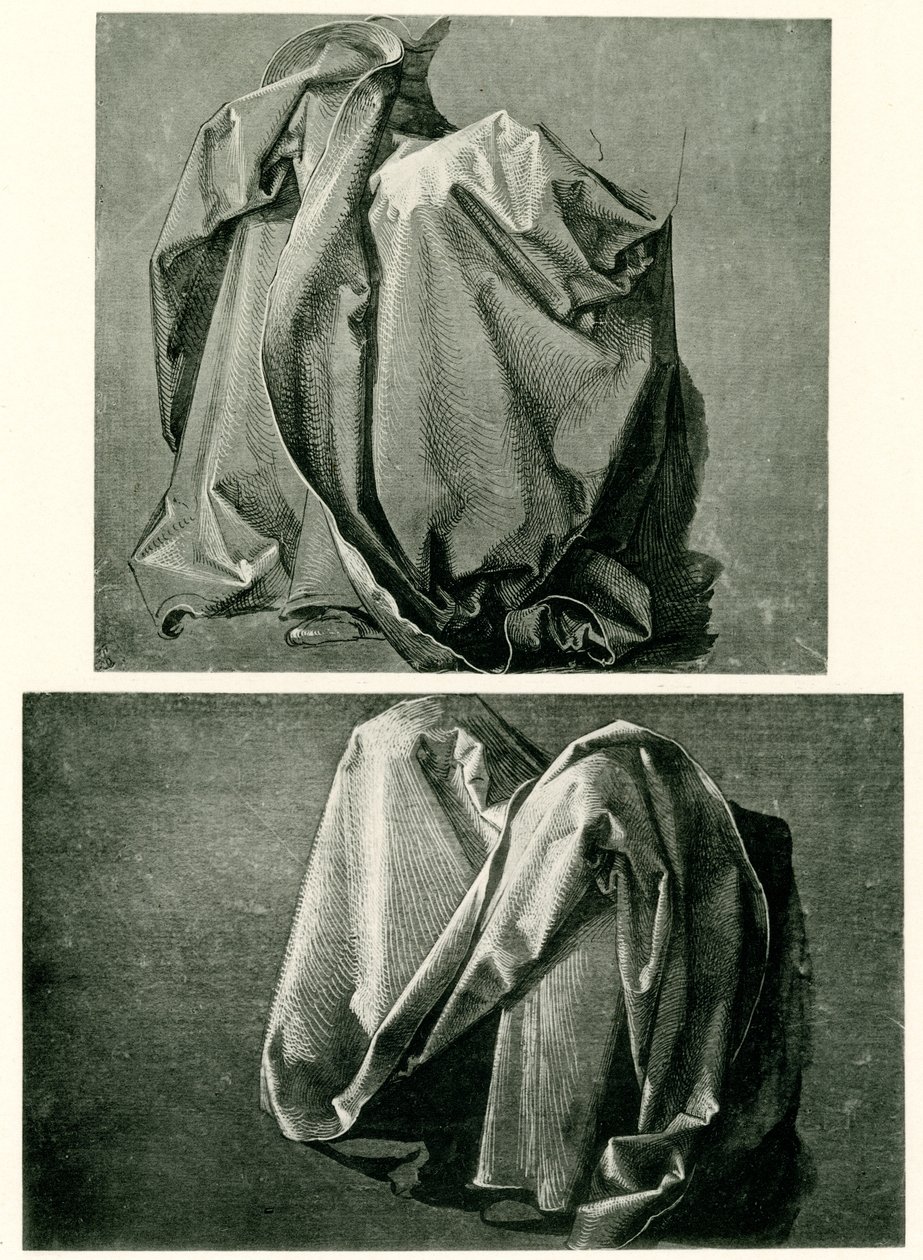 Drapériatanulmányok alkotó: Albrecht Dürer