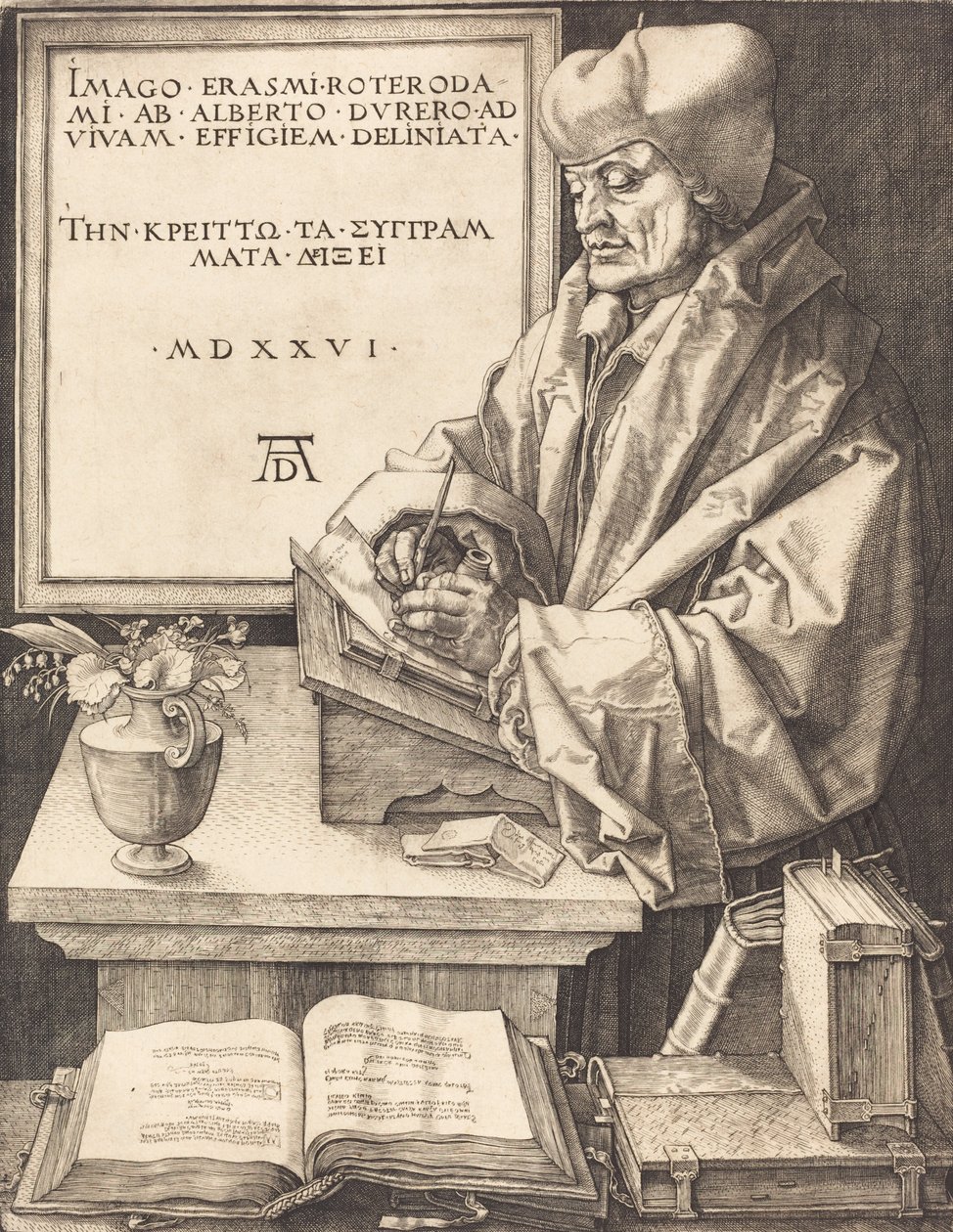 Rotterdami Erasmus, 1526. alkotó: Albrecht Dürer