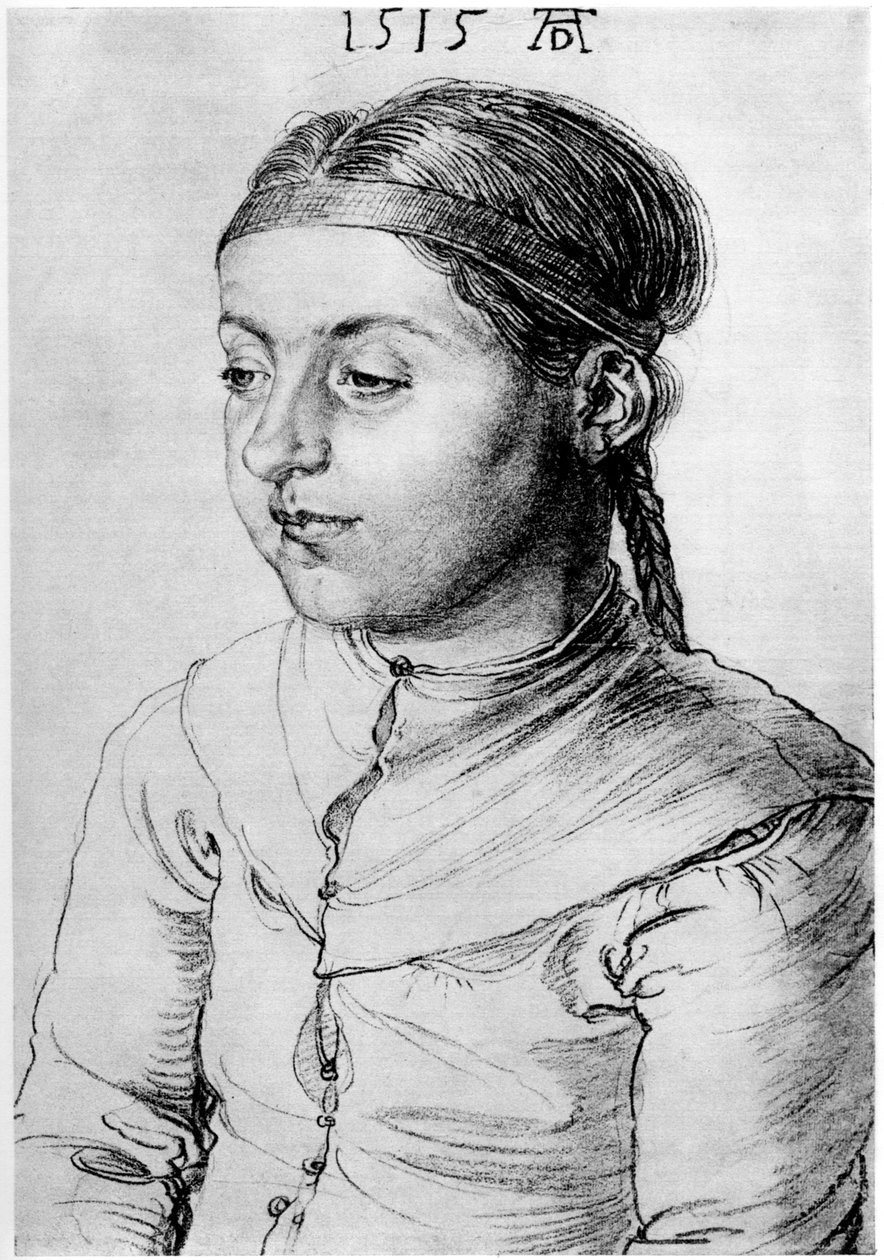 Egy lány feje, 1515, 1936 alkotó: Albrecht Dürer