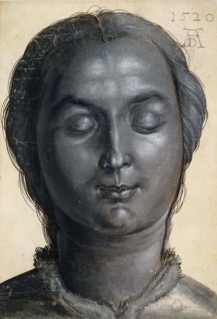 Egy nő feje, 1520. alkotó: Albrecht Dürer