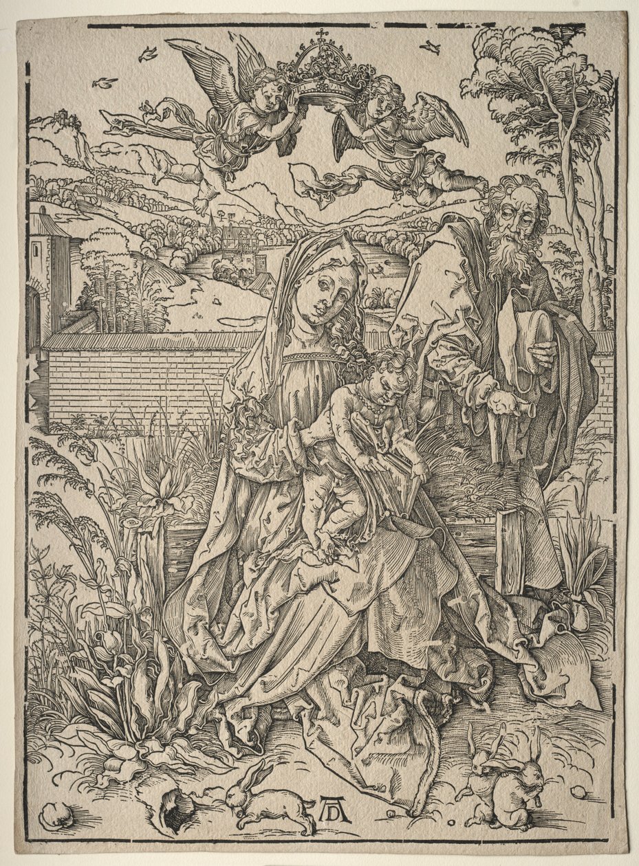 Szent Család a három nyúllal. alkotó: Albrecht Dürer