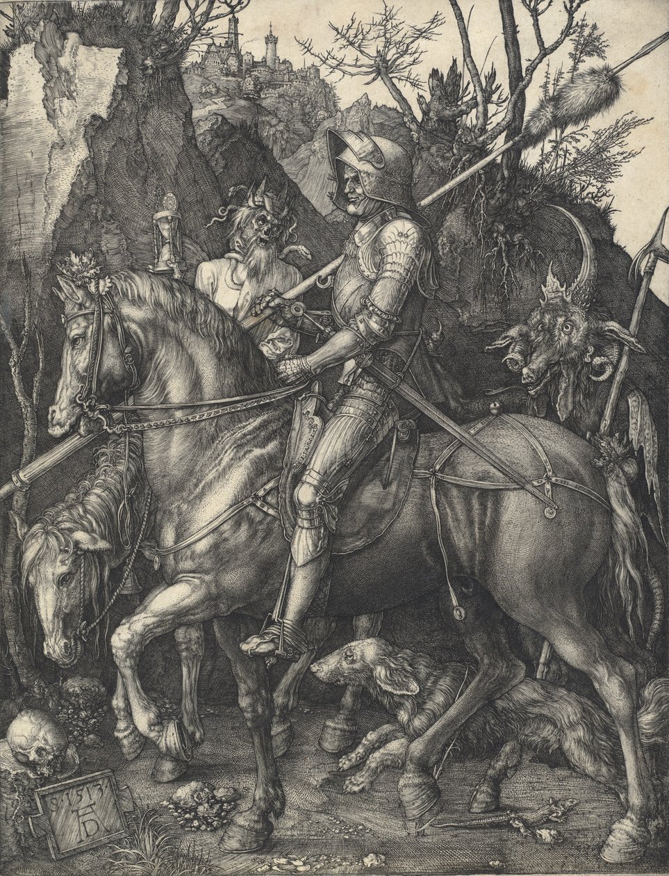 Lovag, halál és ördög, 1513. alkotó: Albrecht Dürer