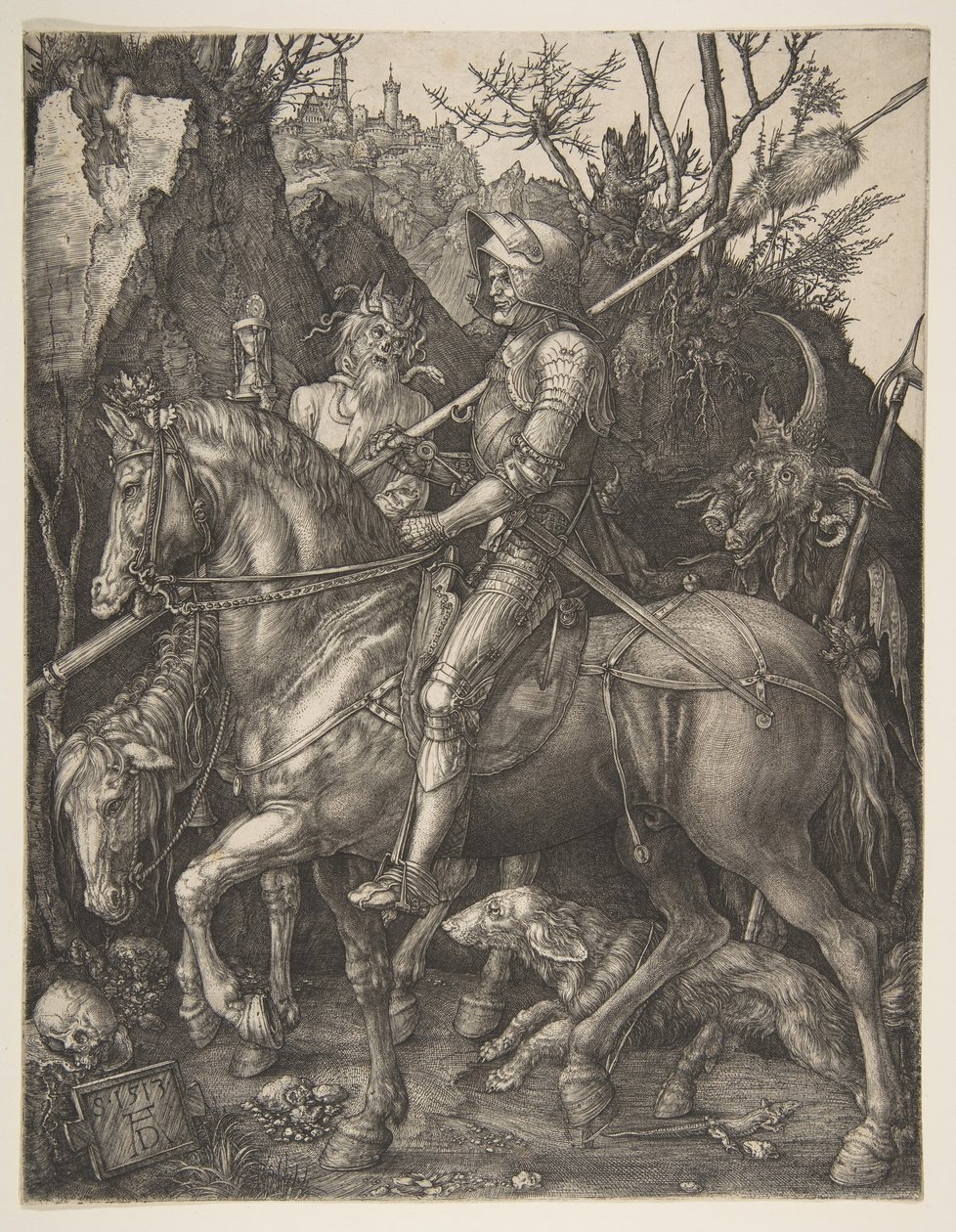Lovag, a halál és az ördög, 1513. alkotó: Albrecht Dürer