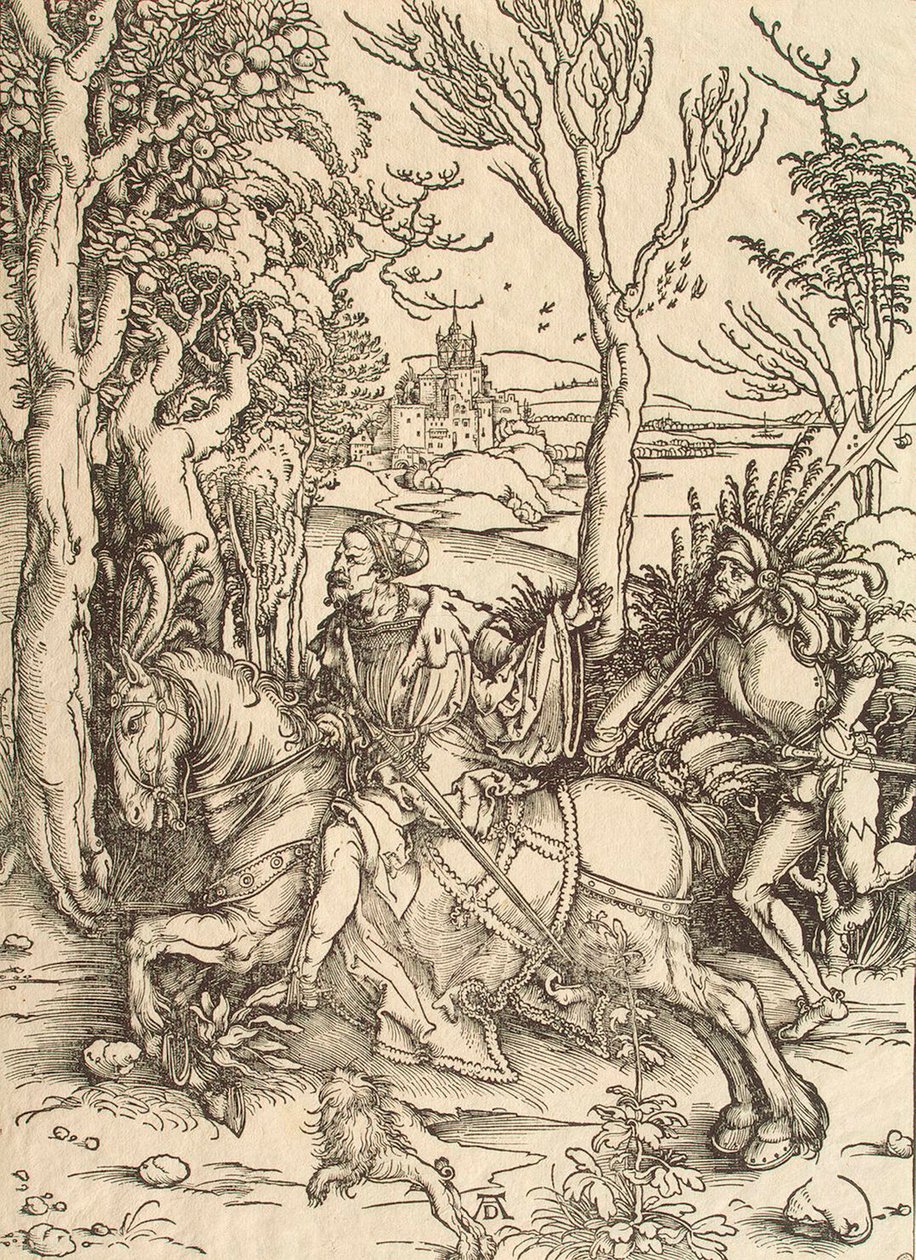 Knight és Lansquenet, c1497. alkotó: Albrecht Dürer