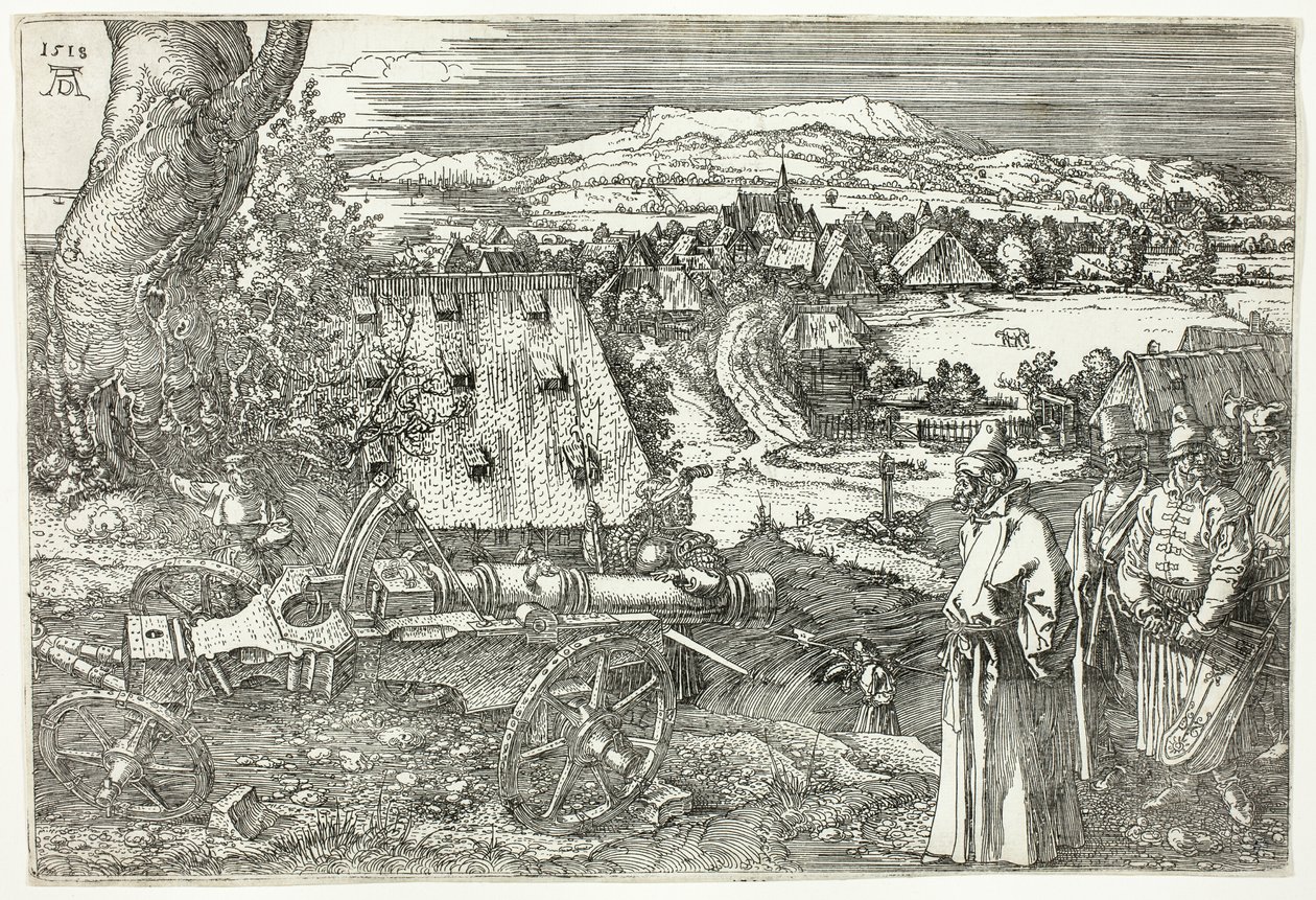 Táj ágyúval (The Great Cannon) alkotó: Albrecht Dürer