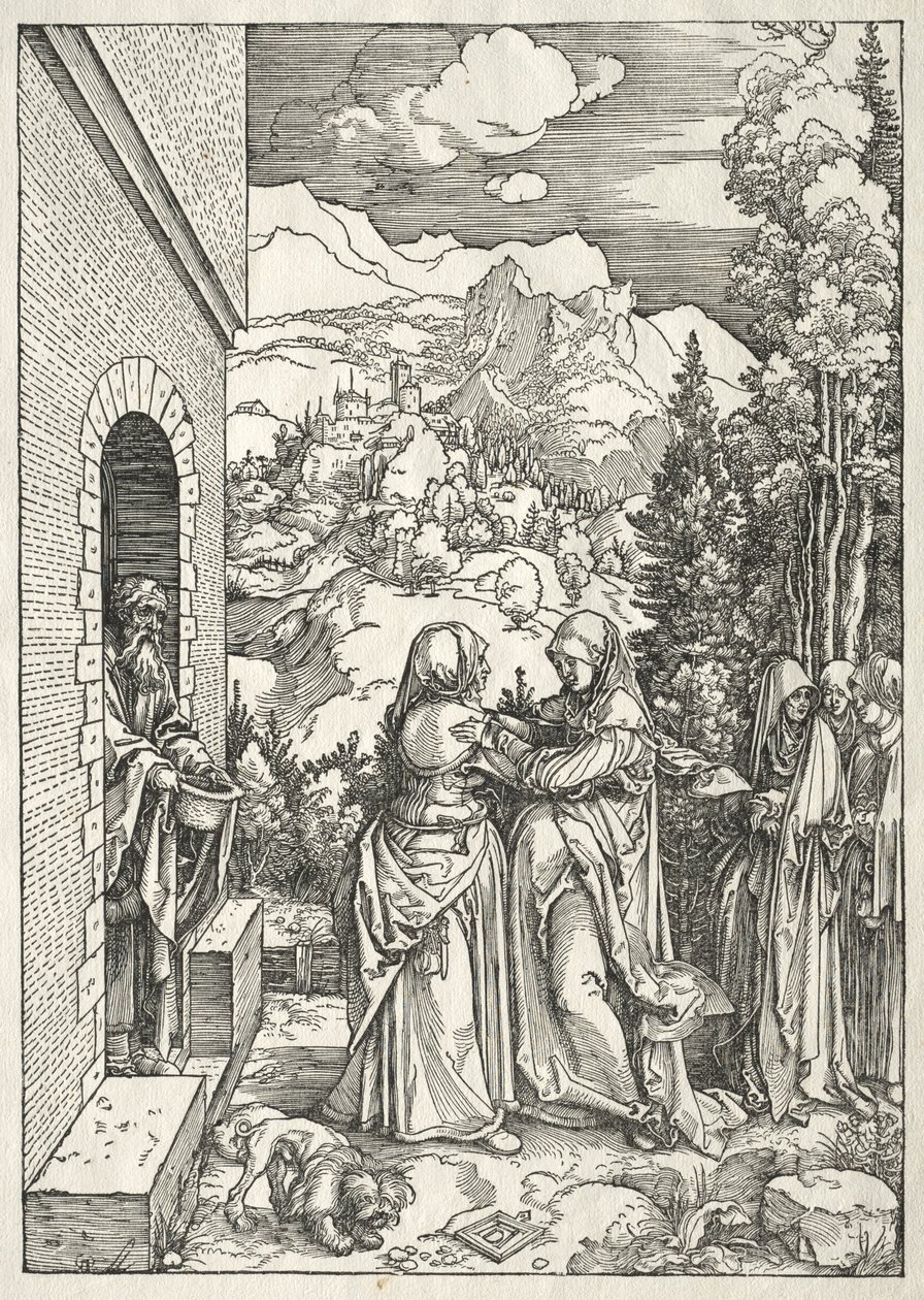 A Szűz élete: A látogatás, 1504-1505. alkotó: Albrecht Dürer