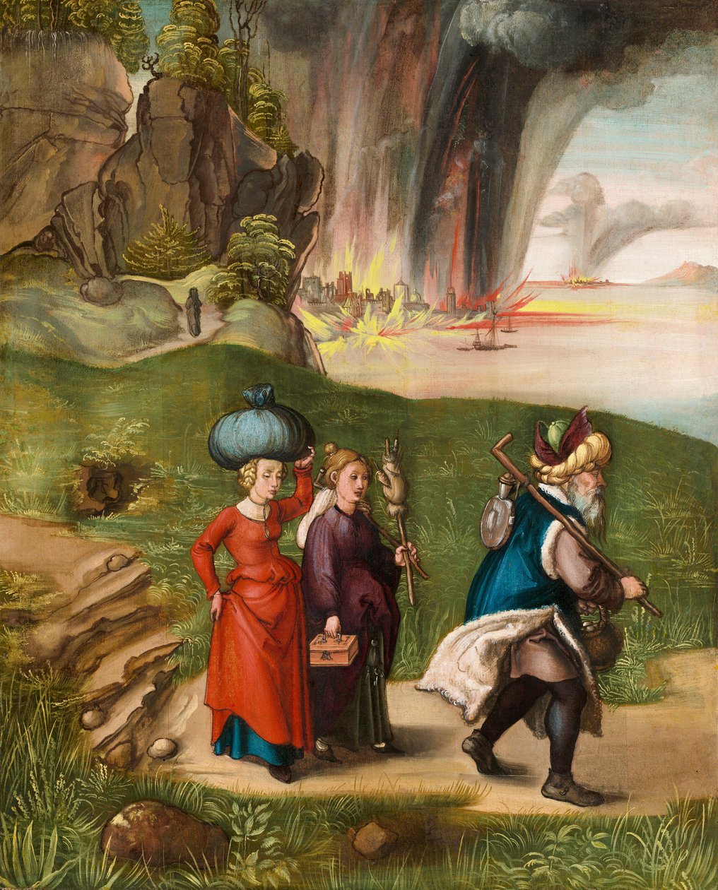 Lót és lányai [fordítva], c. 14961499. alkotó: Albrecht Dürer