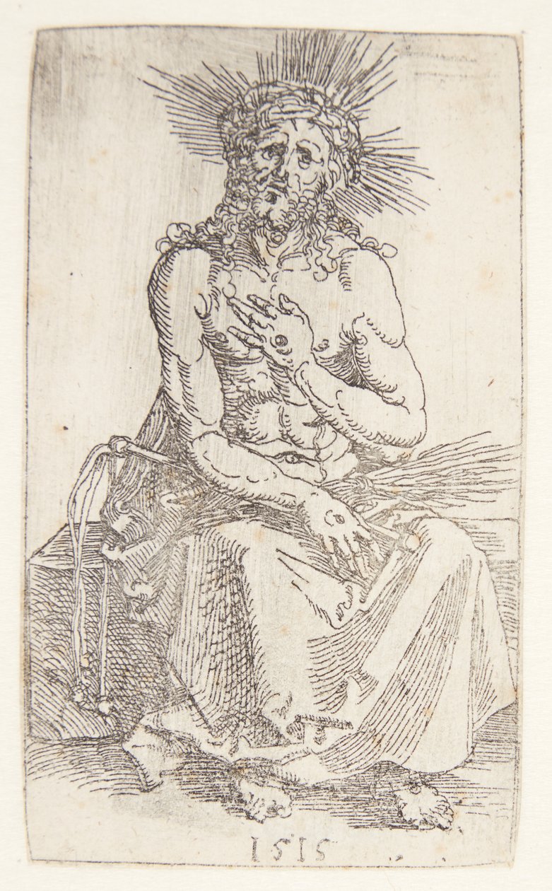 A bánat embere, siddende alkotó: Albrecht Dürer