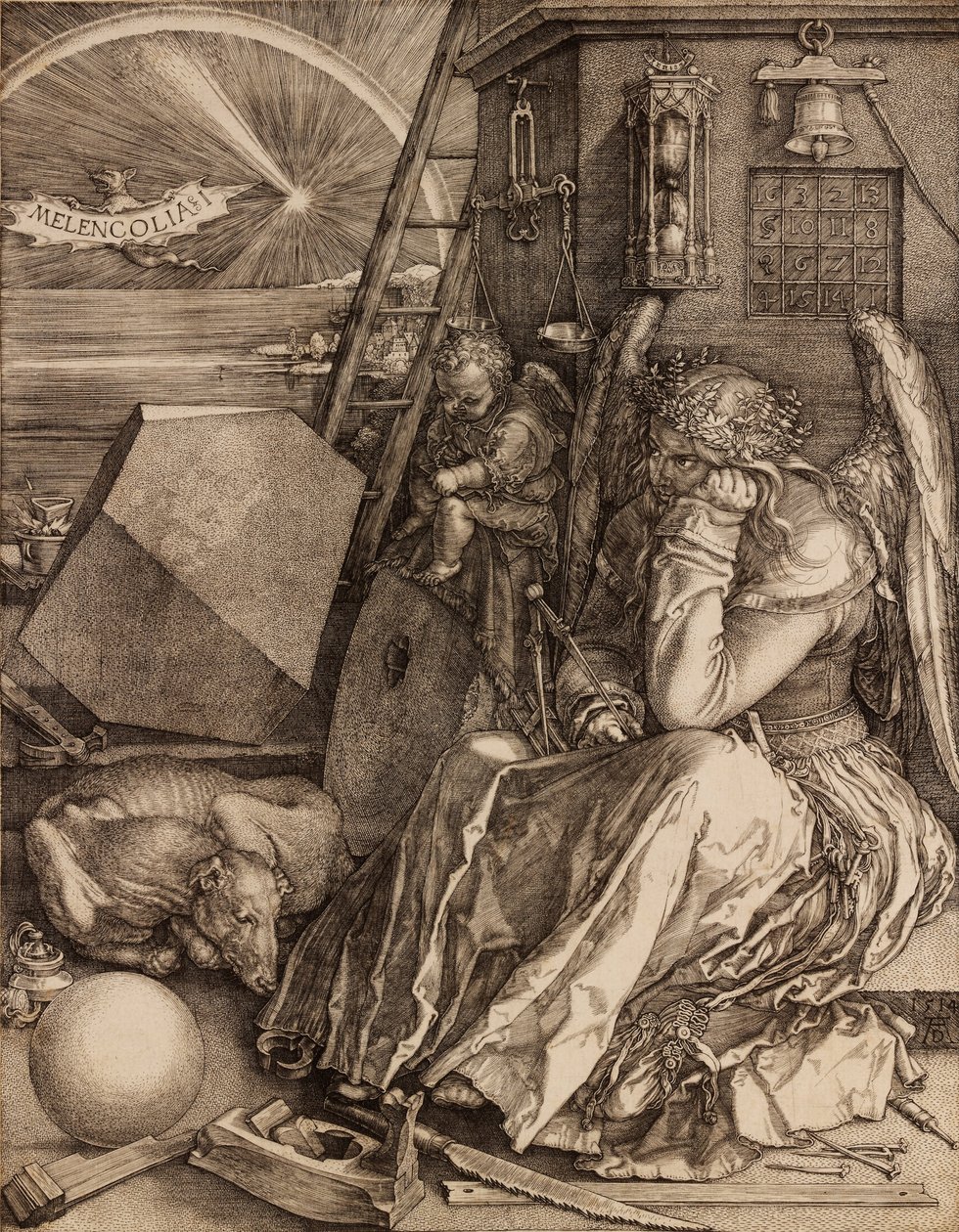 Melenkólia I, 1514 alkotó: Albrecht Dürer