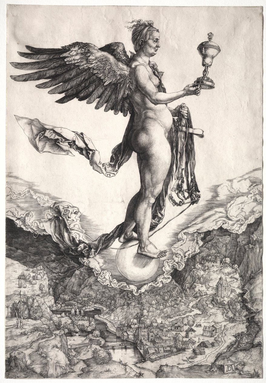 Nemezis, c. 1501-1502. alkotó: Albrecht Dürer