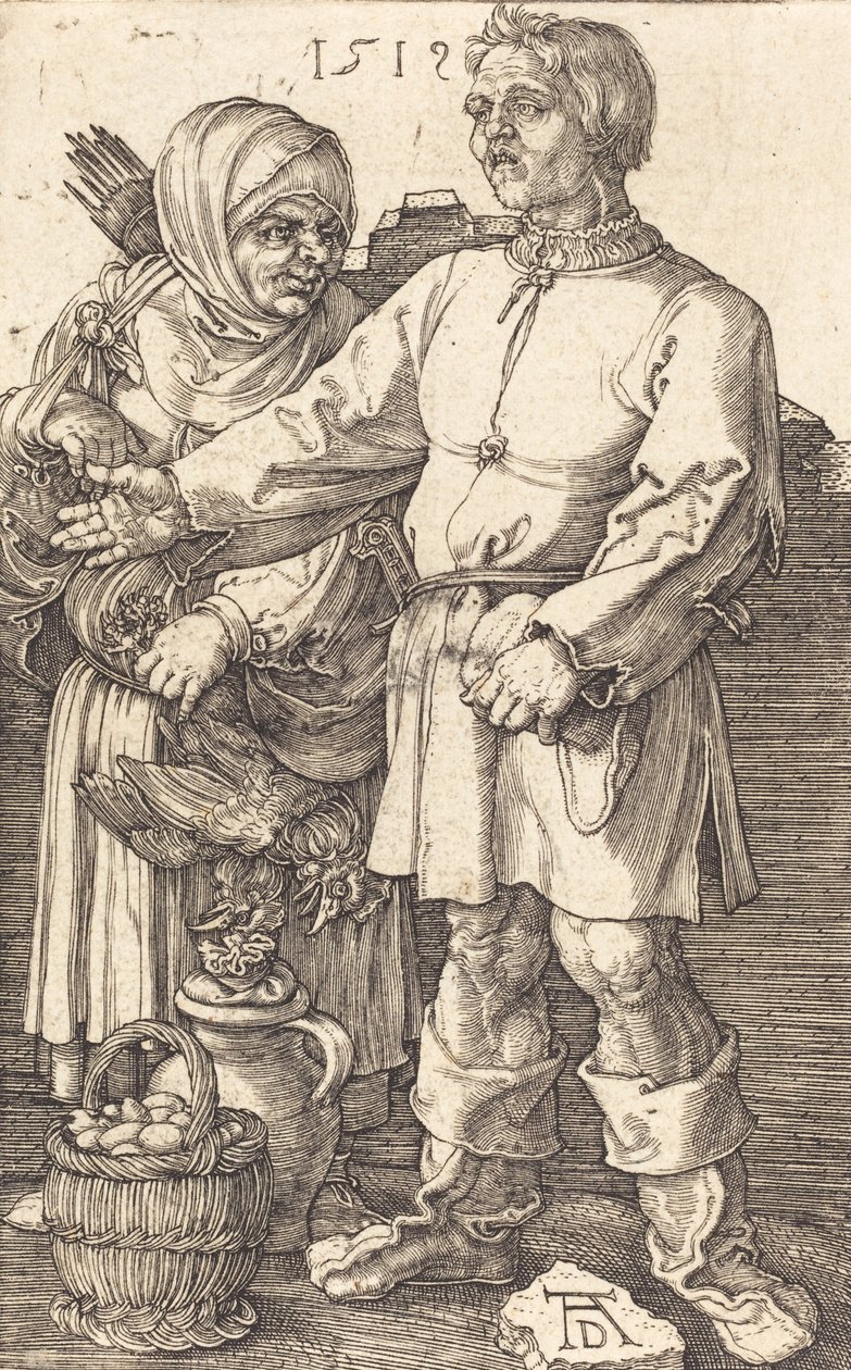 Parasztházaspár a piacon, 1519. alkotó: Albrecht Dürer