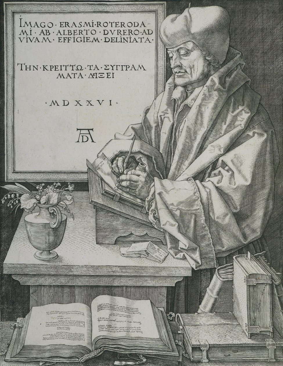 Erasmus portréja, 1526 alkotó: Albrecht Dürer
