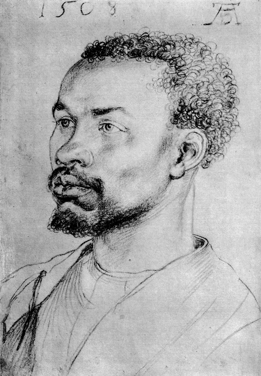 Fekete portré, 1508, 1936 alkotó: Albrecht Dürer