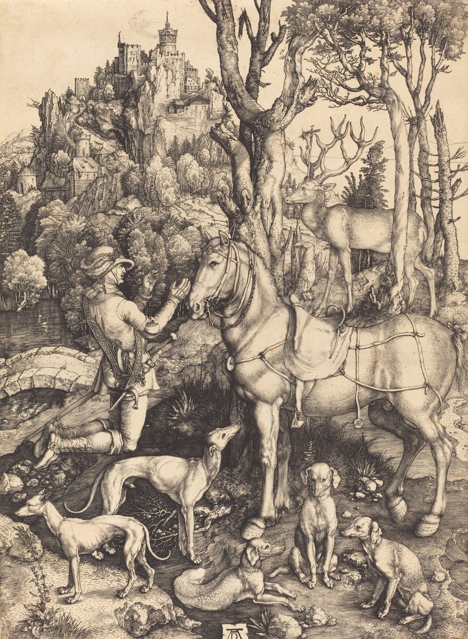 Szent Eustace, c. 15001501. alkotó: Albrecht Dürer