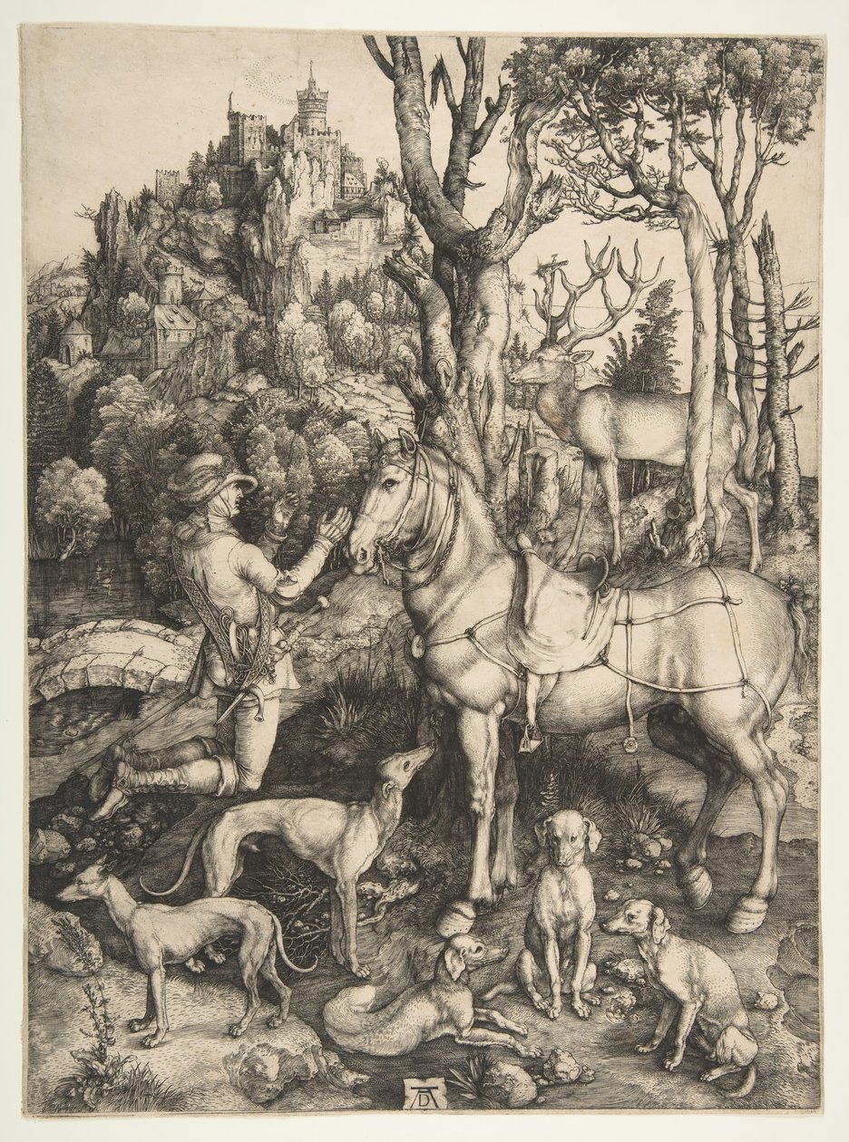 Saint Eustace, kb. 1501. alkotó: Albrecht Dürer