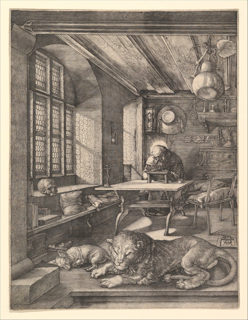 Szent Jeromos tanulmányában, 1514. alkotó: Albrecht Dürer
