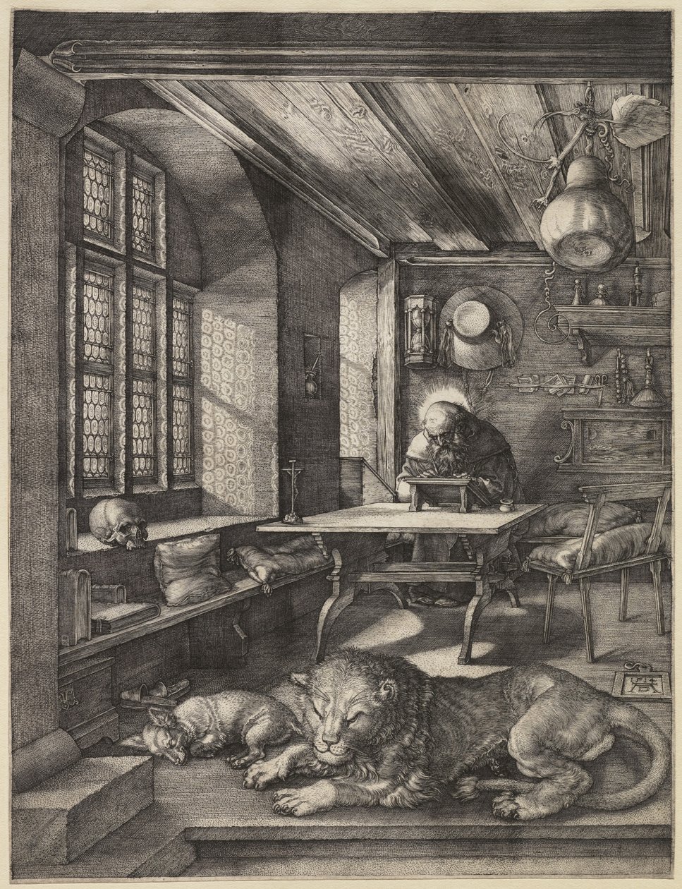 Szent Jeromos tanulmányában, 1514 alkotó: Albrecht Dürer