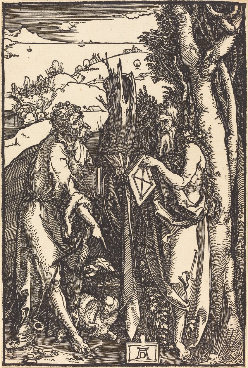 Keresztelő Szent János és Szent Onufriusz alkotó: Albrecht Dürer