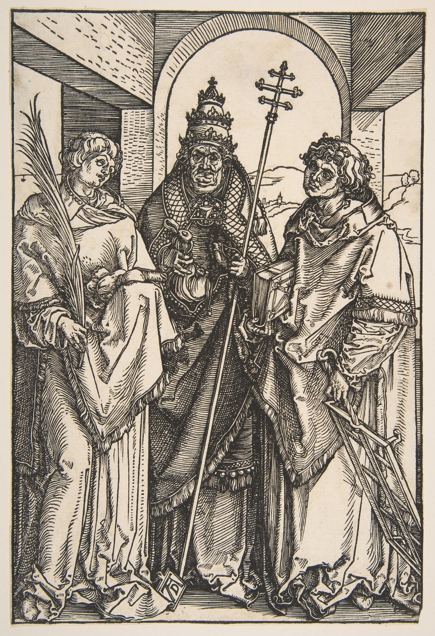Szent István, Szent Sixtus és Szent Lőrinc.n.d. alkotó: Albrecht Dürer