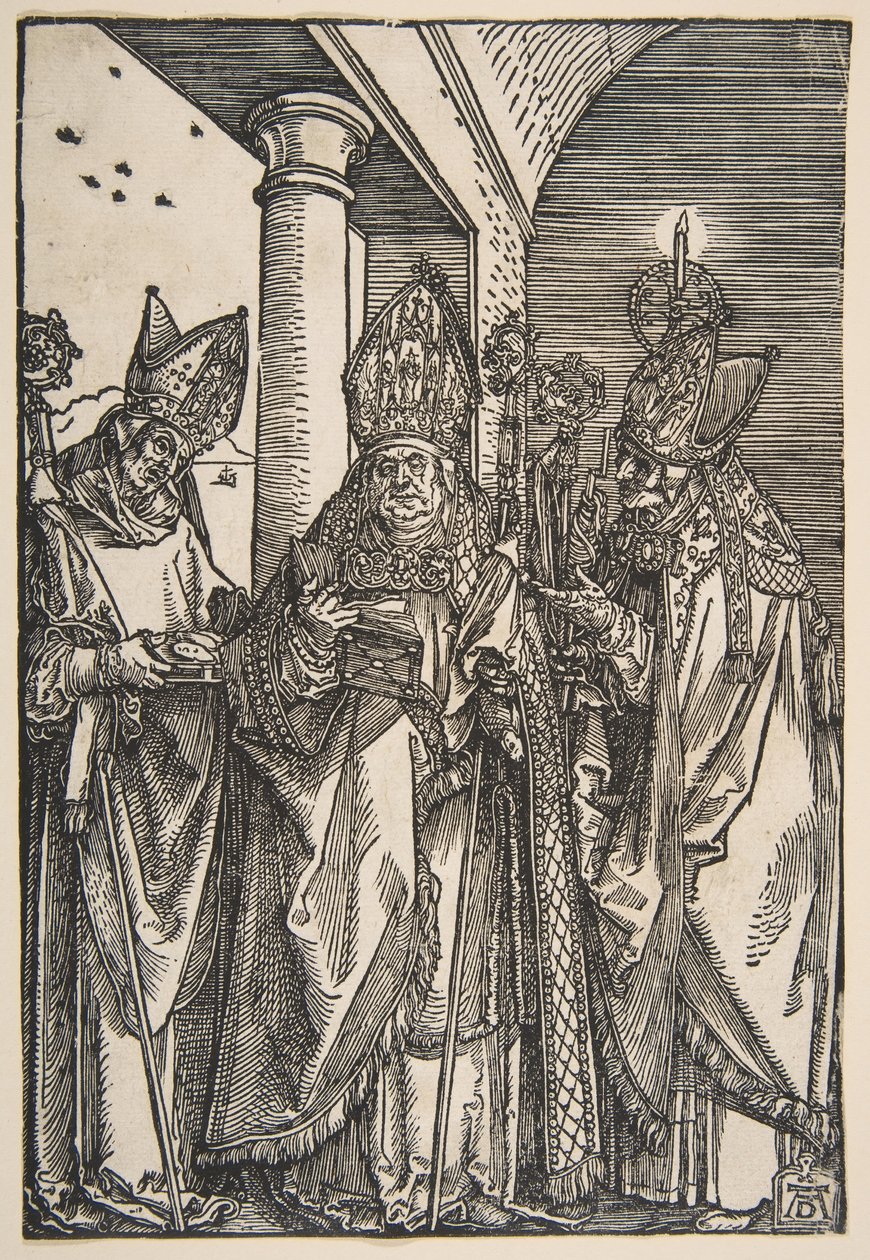 Szent Miklós, Ulrich és Erasmus.n.d. alkotó: Albrecht Dürer