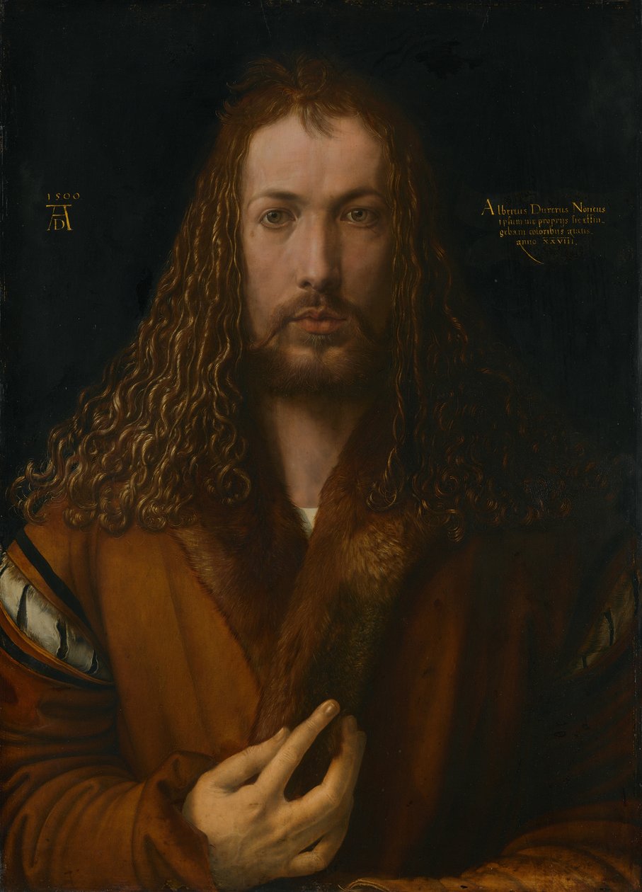 Önarckép szőrmeszoknyában, 1500. alkotó: Albrecht Dürer
