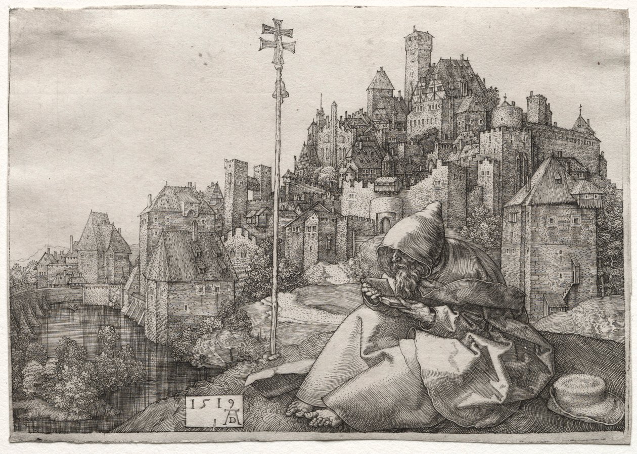 Olvasó Szent Antal, 1519. alkotó: Albrecht Dürer