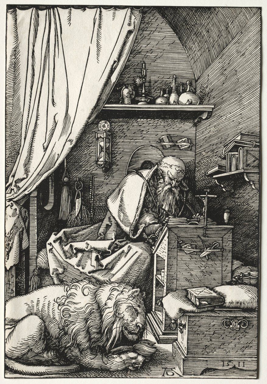 Szent Jeromos cellájában, 1511. alkotó: Albrecht Dürer
