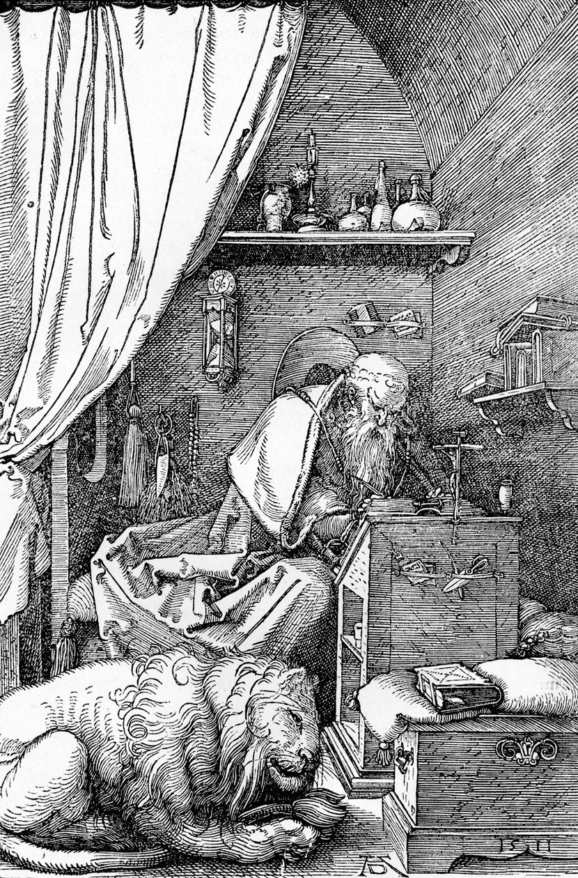 Szent Jeromos a cellájában, 1511, 1906 alkotó: Albrecht Dürer