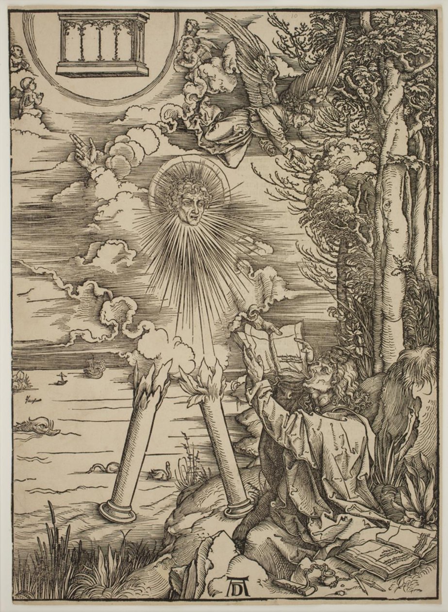 A könyvet felfaló Szent János alkotó: Albrecht Dürer